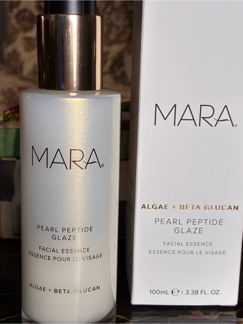 NIB MARA Pearl Peptide Glaze Facial Essence – White Pearl Finish